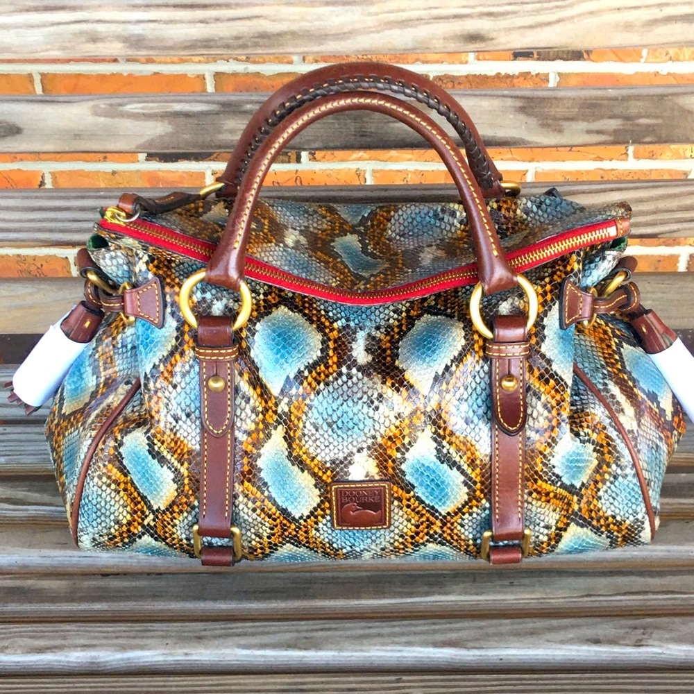 SOLD! DOONEY & BOURKE PYTHON FLORENTINE SATCHEL